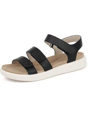 Ortorex Size 9 Sandals Arch Support Black Adjustable Comfort Straps Womens